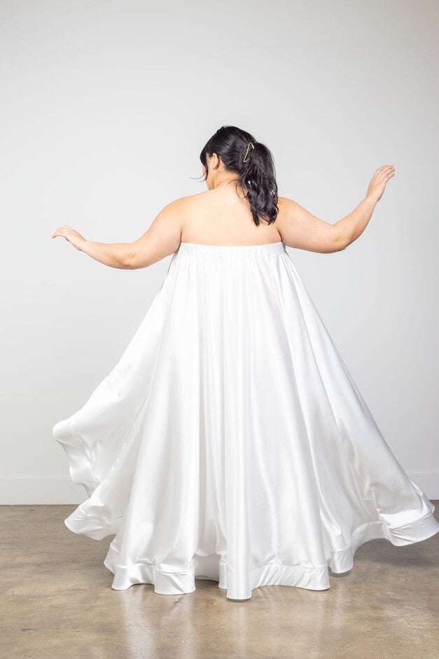 Selene Dress, White / White, alternate image number 3