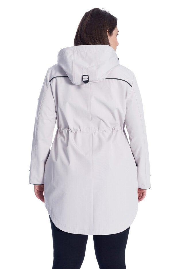 Women's Plus Size - BANKS | Rain Jacket - Weather Resistant Raincoat With Drawstring Hood, , alternate image number 6