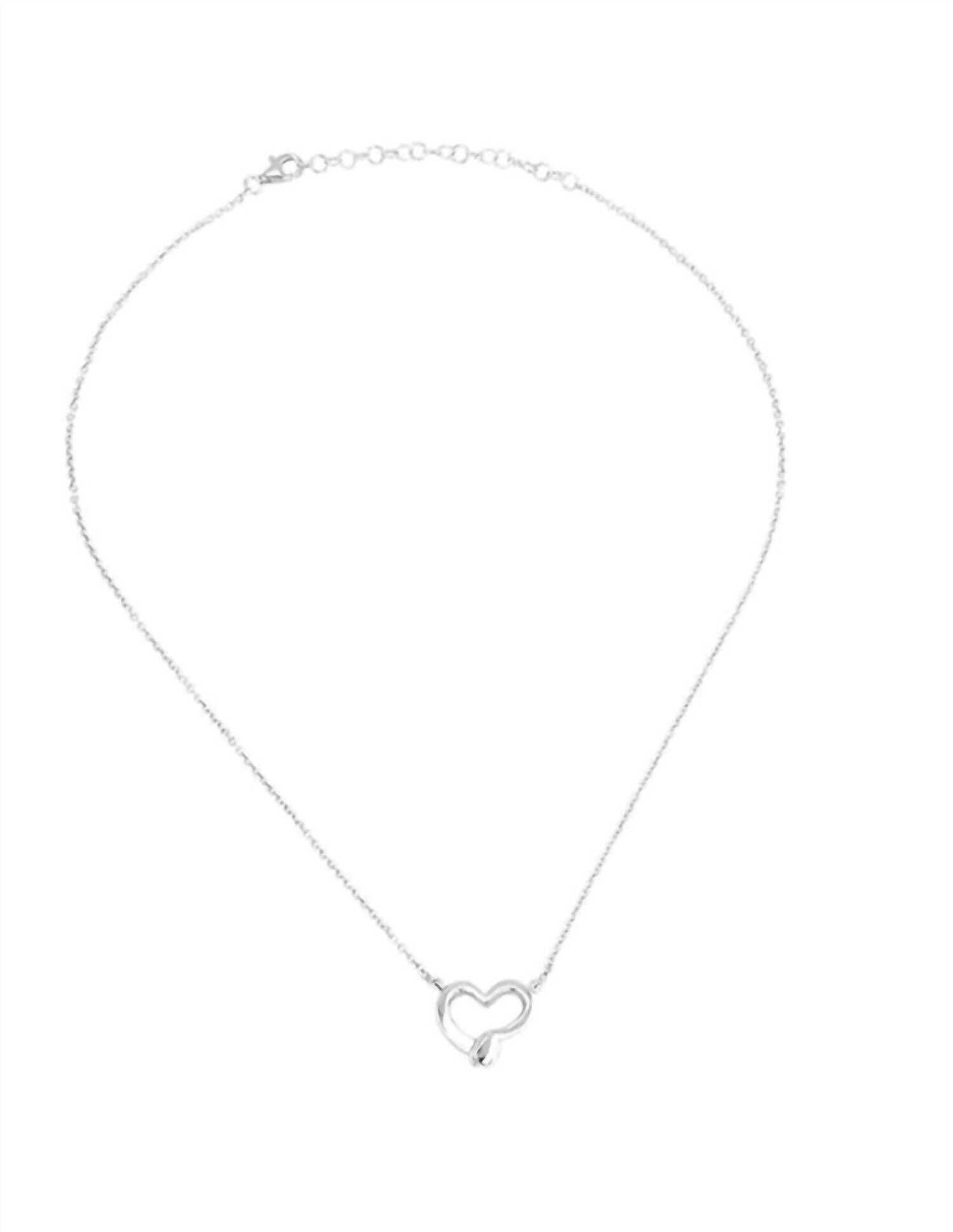 STRAIGHT TO THE HEART NECKLACE IN SILVER, Silver / Silver, hi-res image number 0