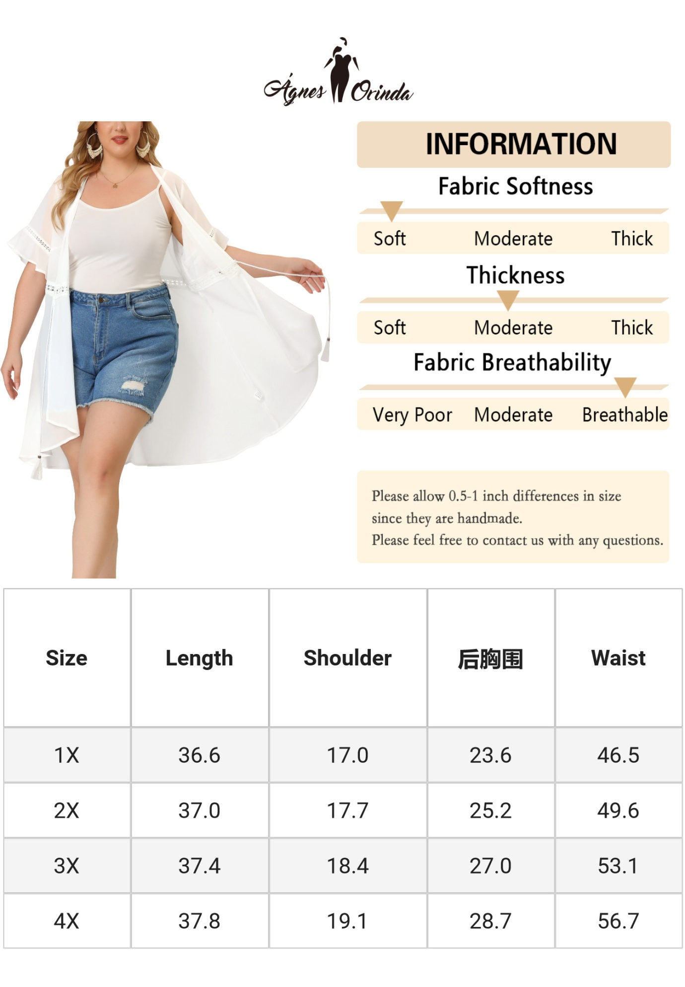 BIKINI COVER UP SHORT SLEEVE TASSEL TIE WAIST KIMONO, White / White, alternate image number 4