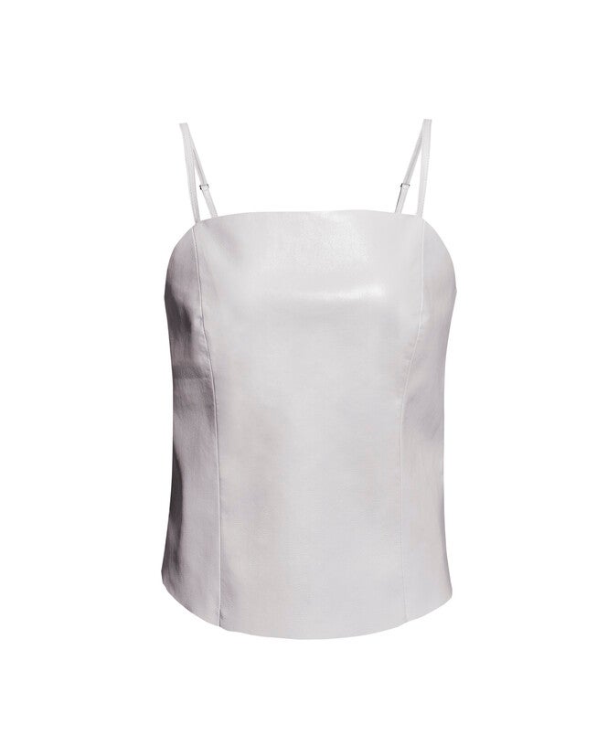 Penny Recycled Leather Cami, Buttercream / White, alternate image number 3