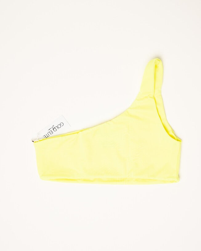 Zoey Bikini Top (one shoulder), Neon Yellow / Yellow, hi-res image number 0