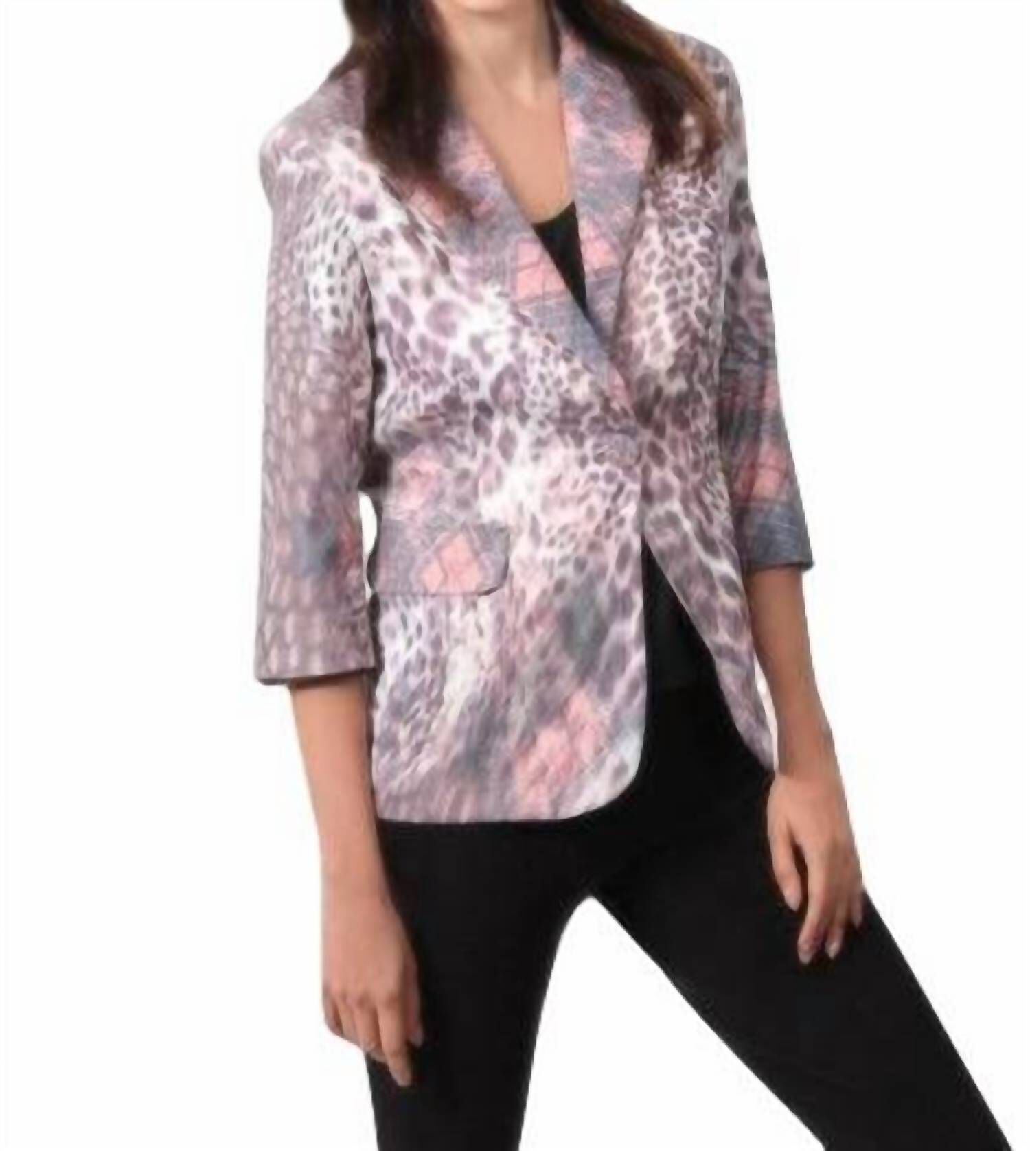 WILD WANDERLUST BLAZER IN CREAM/PINK, CreamPink / Pink, hi-res image number 0