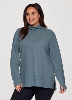Studio Jacquard Mock Neck Pullover