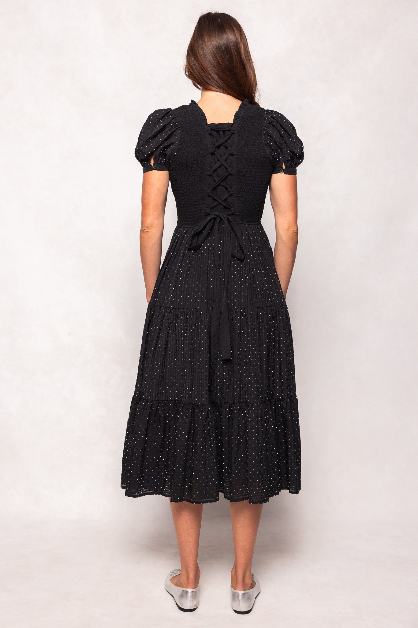 Darby Dress, Black Diamonte / Black, alternate image number 1