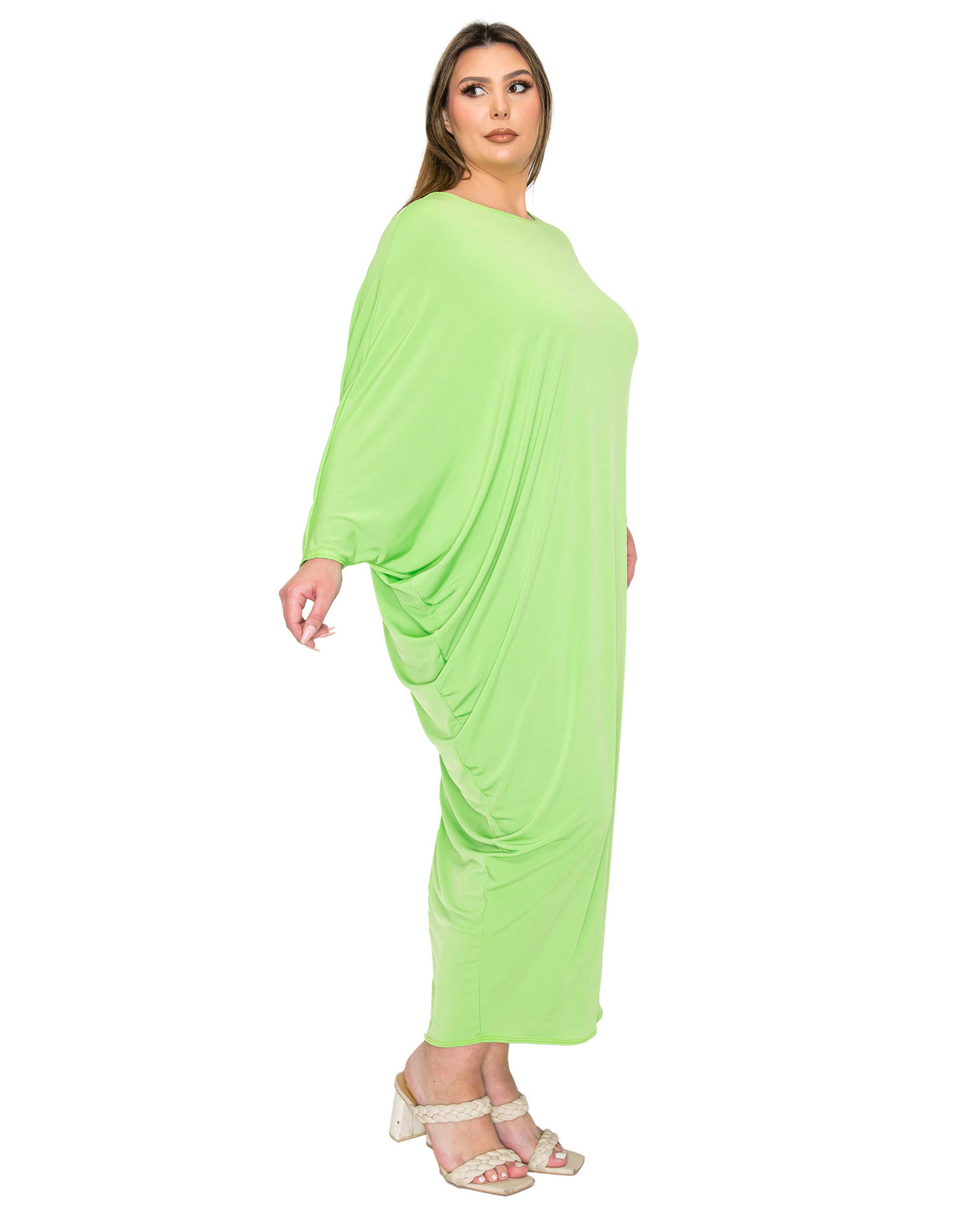 Louella Asymmetrical Maxi Dress, Lime / Light Green, alternate image number 1