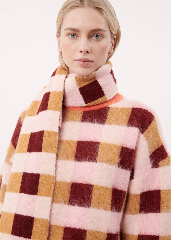 IZEL SCARF IN PINK, Pink / Pink, alternate image number null