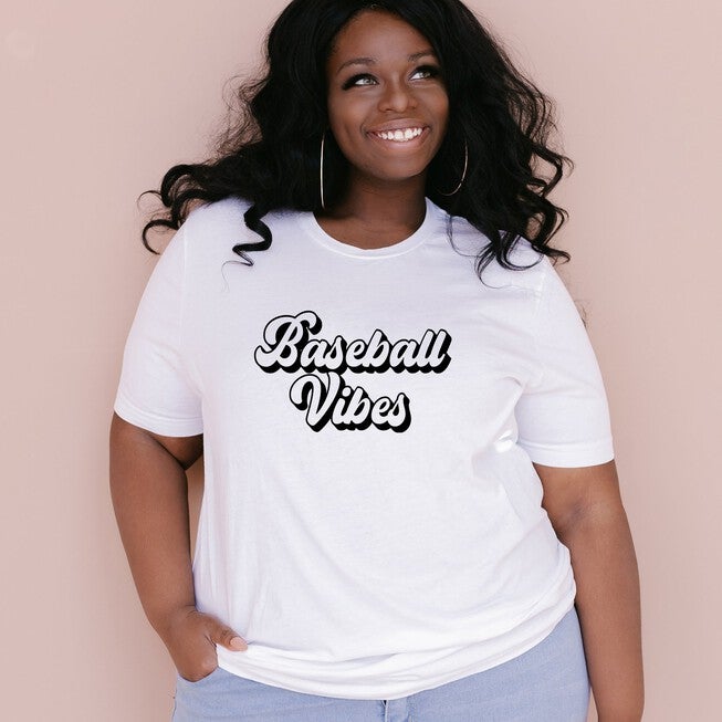 Baseball Vibes Cursive, White / White, hi-res image number null