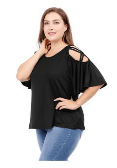 Cold Shoulder Bell Sleeve Summer Top