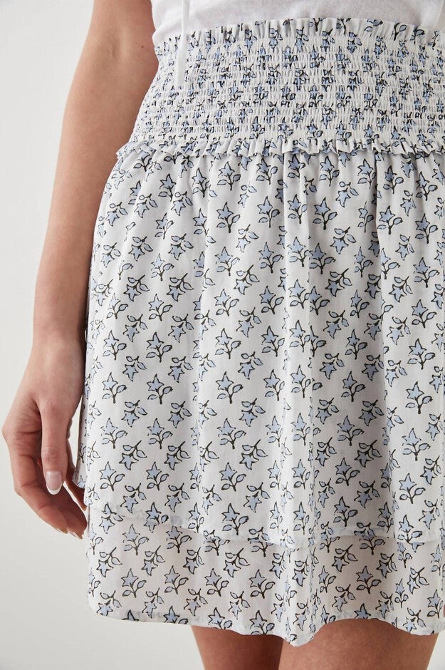 ADDISON SKIRT IN WHITE BLUE IVY, , alternate image number null