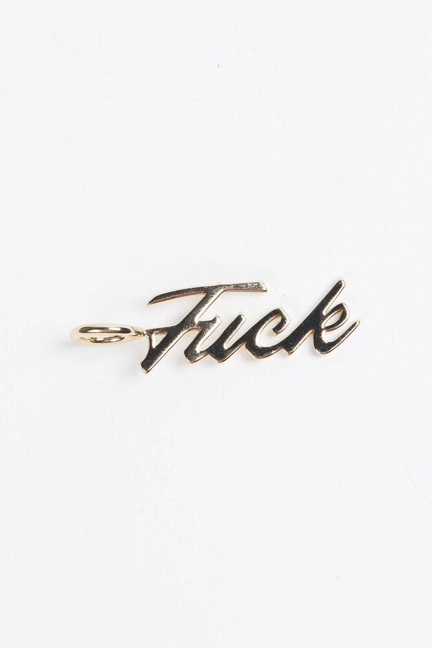Script Expletive Pendant in Gold, Gold / Gold, hi-res image number null