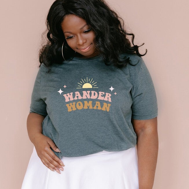 Wander Woman Sun l Short Sleeve Graphic Tee, Forest / Forest Green, hi-res image number null