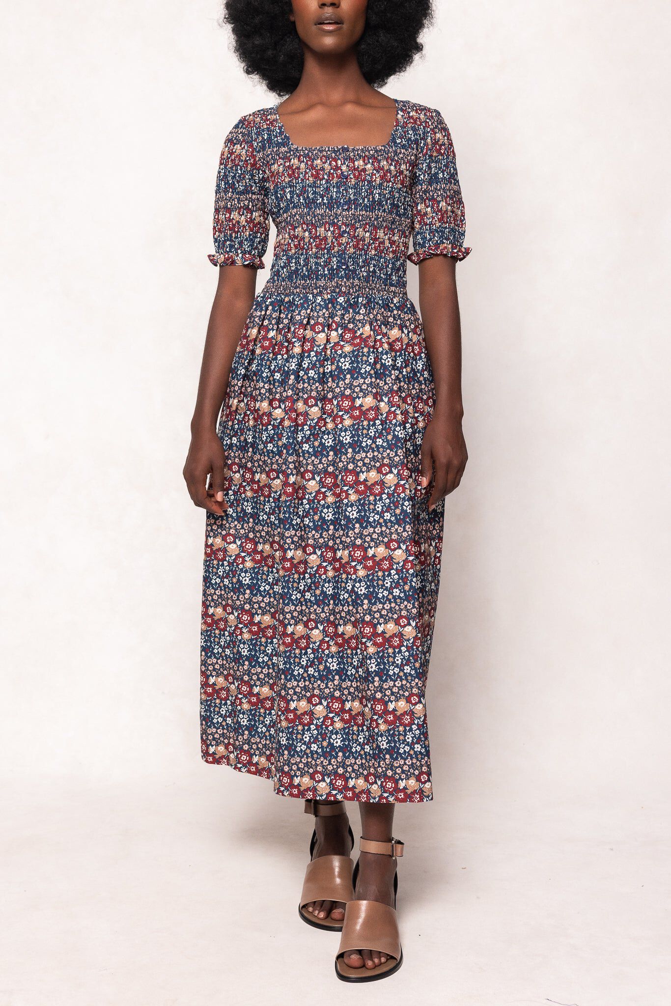 Parker Dress, Dusk Floral Medley / Navy, hi-res image number 0