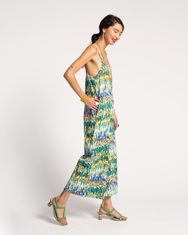 Cheree Tank Jumpsuit, GreenMulti / Teal, alternate image number 1