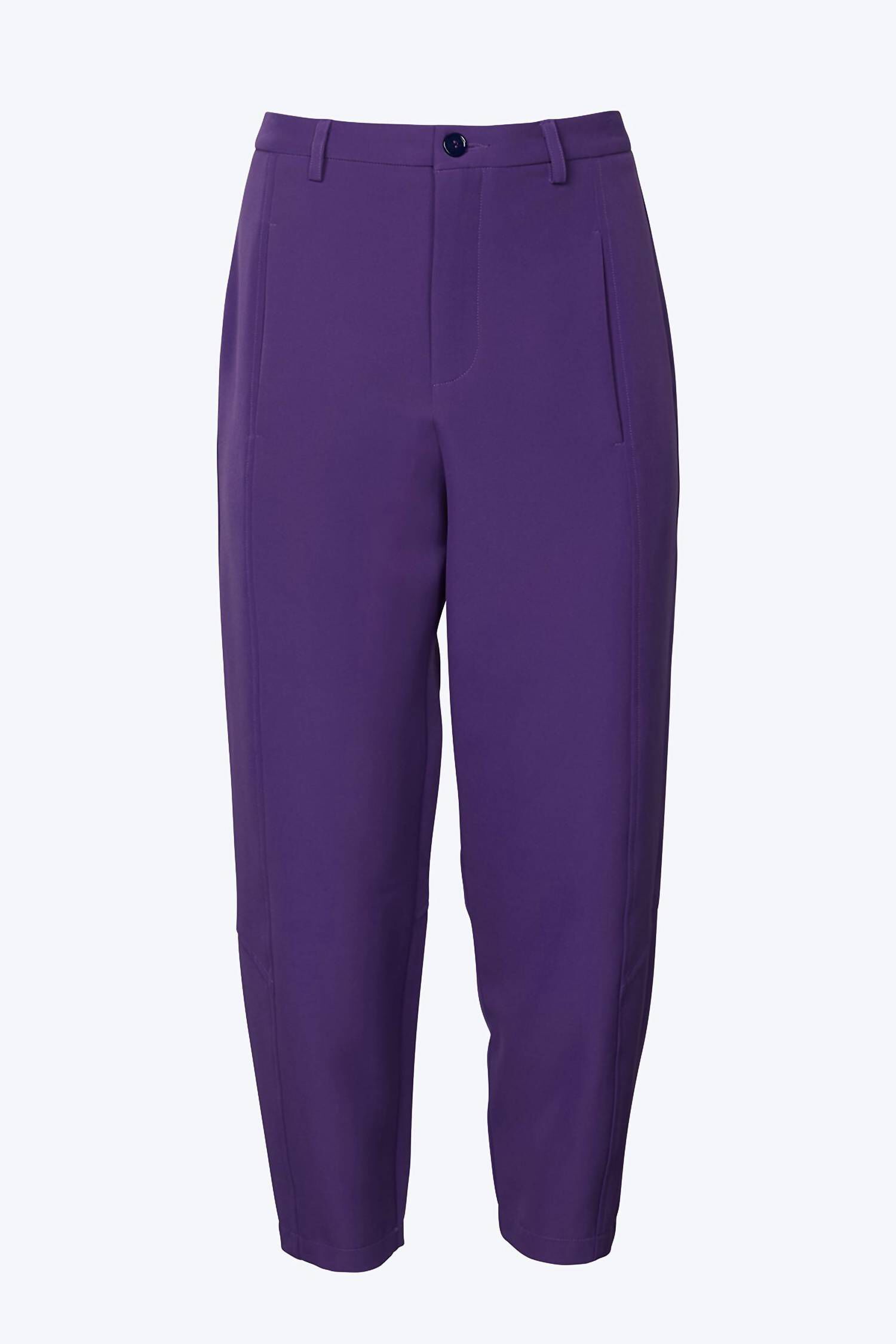 RADISH HIGH-RISE BALLOON TAPERED PANTS IN PURPLE, Purple / Purple, hi-res image number 0
