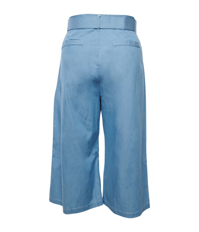 Unique Vintage Light Blue Denim Ginger Capri Pants, Blue / Light Blue, alternate image number 2