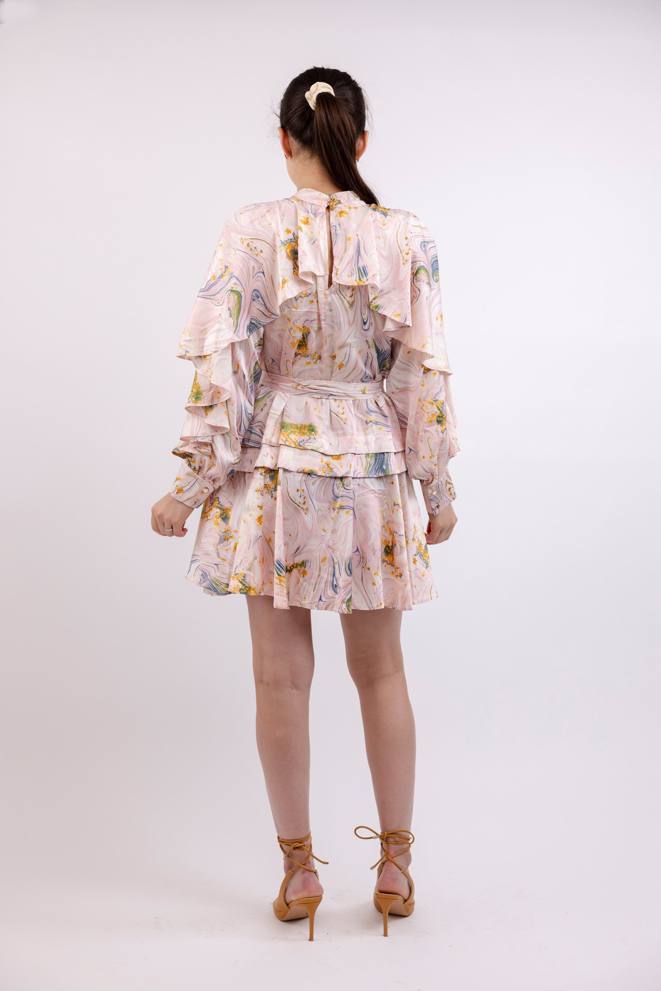 &quot;Kiara&quot; Cotton Blend Floral Knee-length Dress, , alternate image number 7