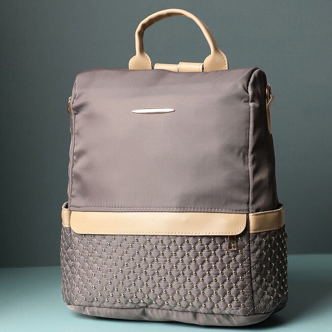 Haute Sauce Women's Textured Backpack, Charcoal Grey / Charcoal Grey, alternate image number null