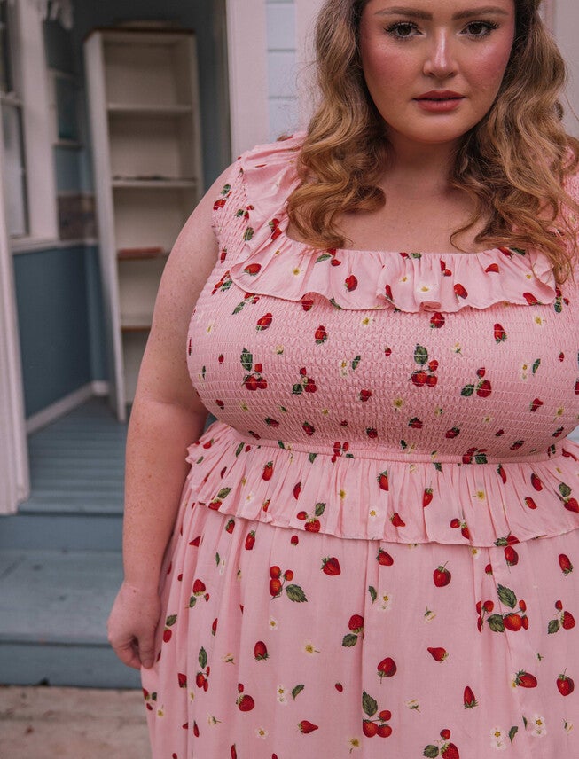 Berry Bunch Dress- Pink, , alternate image number null