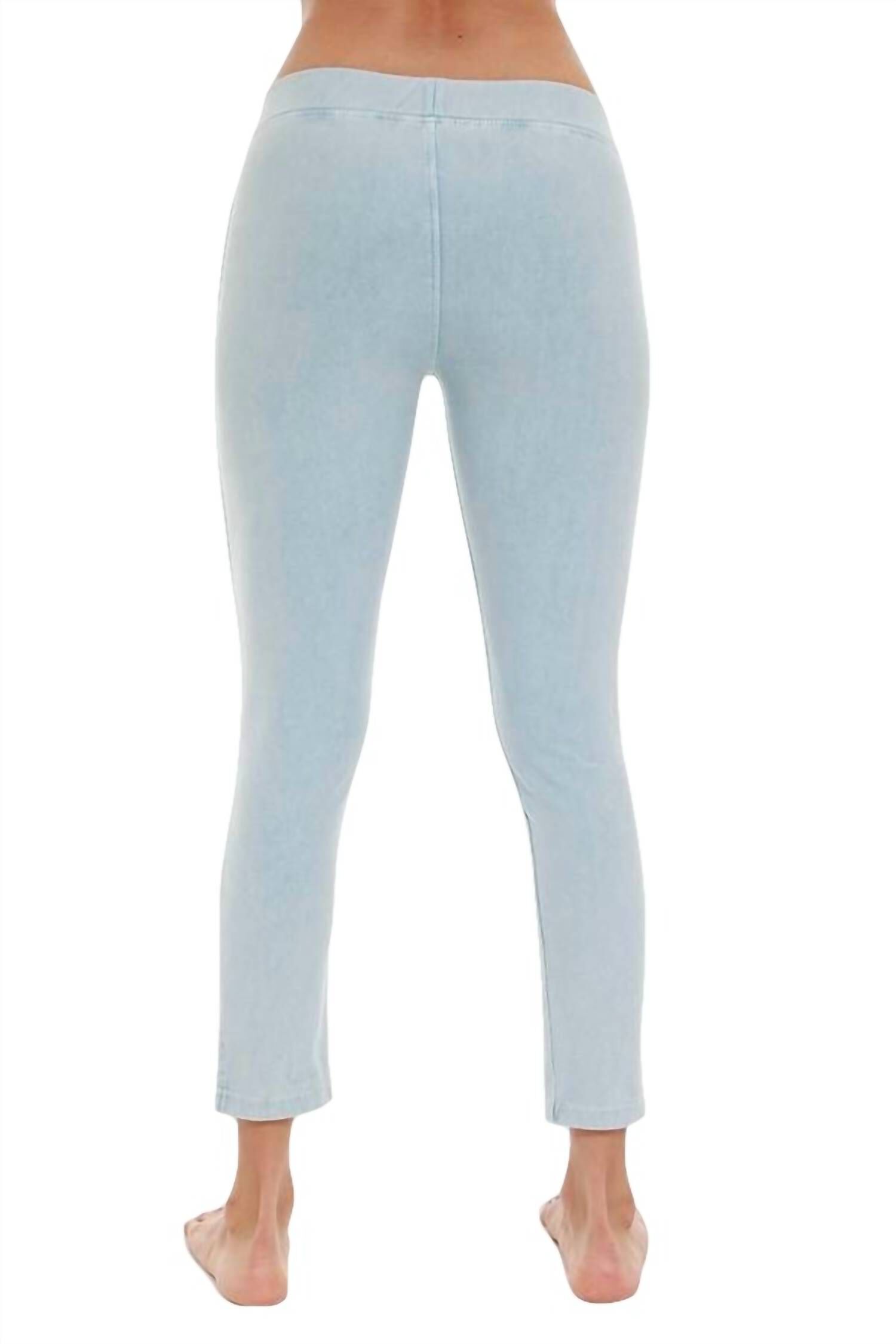 High Rise Capri In Lightblue, , alternate image number 2
