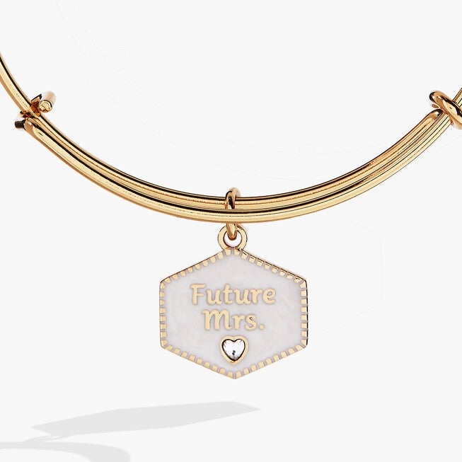 “Future Mrs.” Charm Bangle, Gold / Gold, alternate image number 2