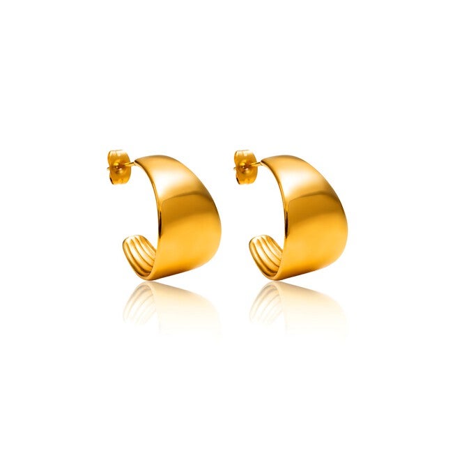 NEO HOOP EARRINGS, GOLD / Gold, hi-res image number 0