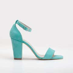 JESS - AQUA BLUE SUEDE SANDALS