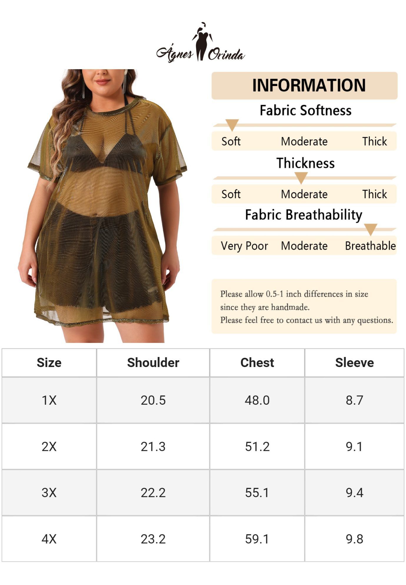 Sheer Mesh Top See Through Holographic Long Tee, Gold / Gold, alternate image number 4