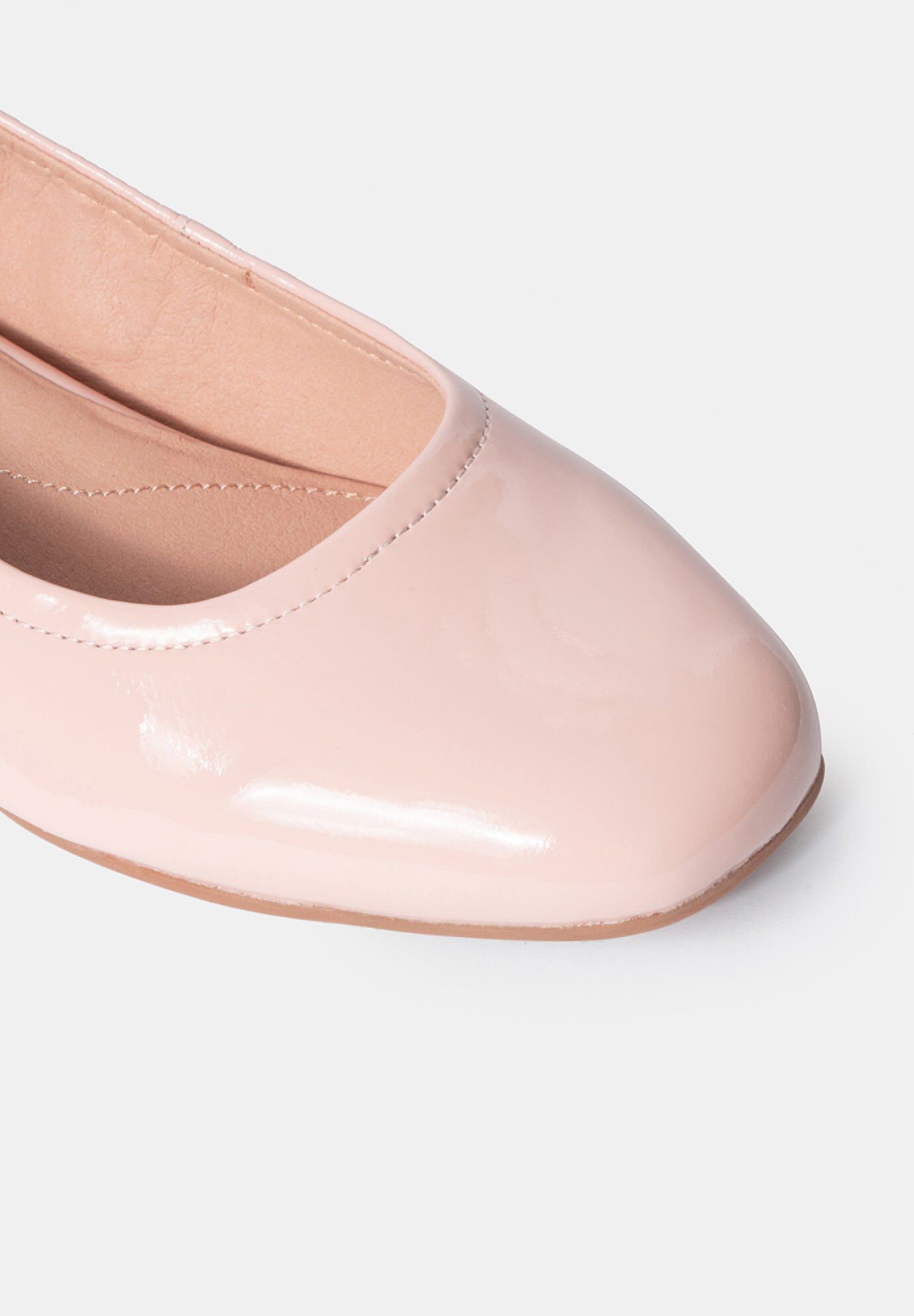 Colette Square Toe Ballet Flats, Pink / Pink, alternate image number 2