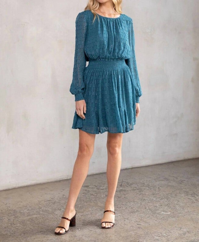 EMMY CHIFFON MINI IN BLUE, Blue / Cobalt, alternate image number null