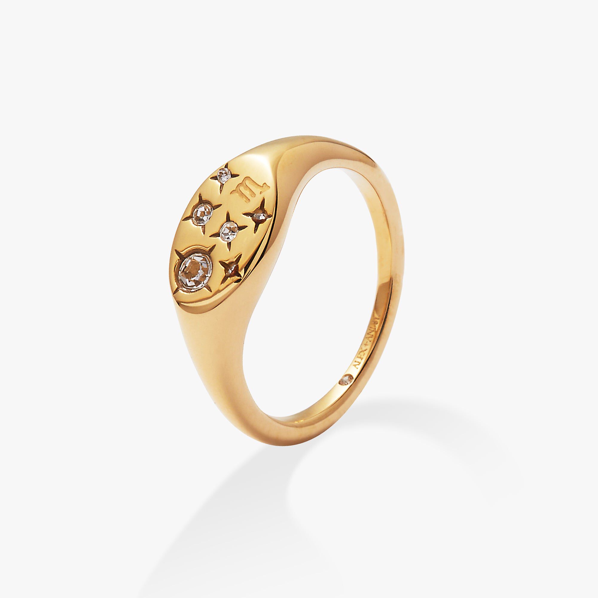 Capricorn Zodiac Ring, Gold  Scorpio / Gold, alternate image number 1