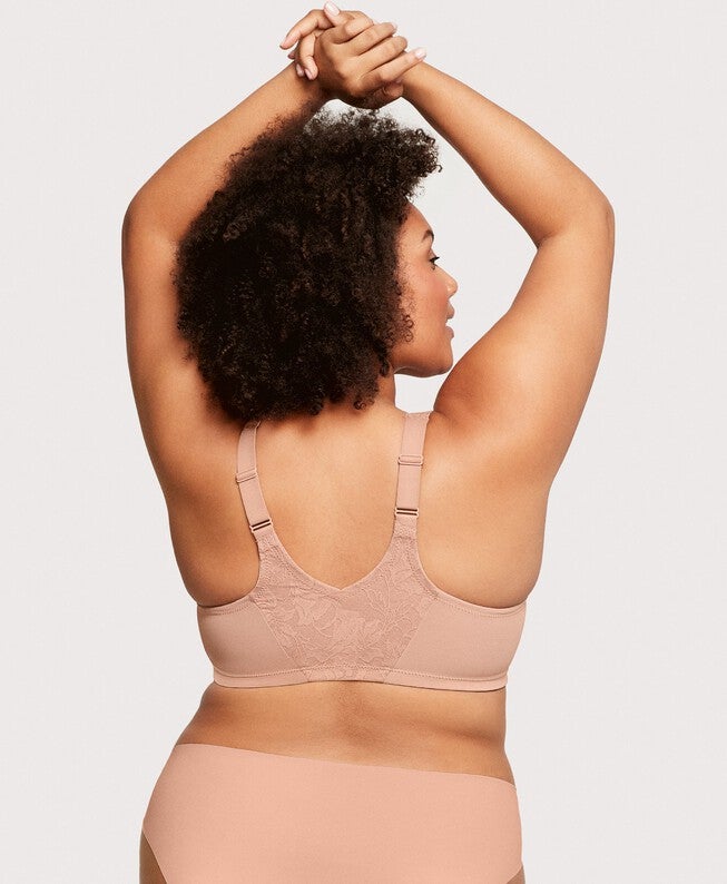 Lacey T-Back Front-Closure WonderWire Bra, Cappuccino / Taupe, alternate image number 1