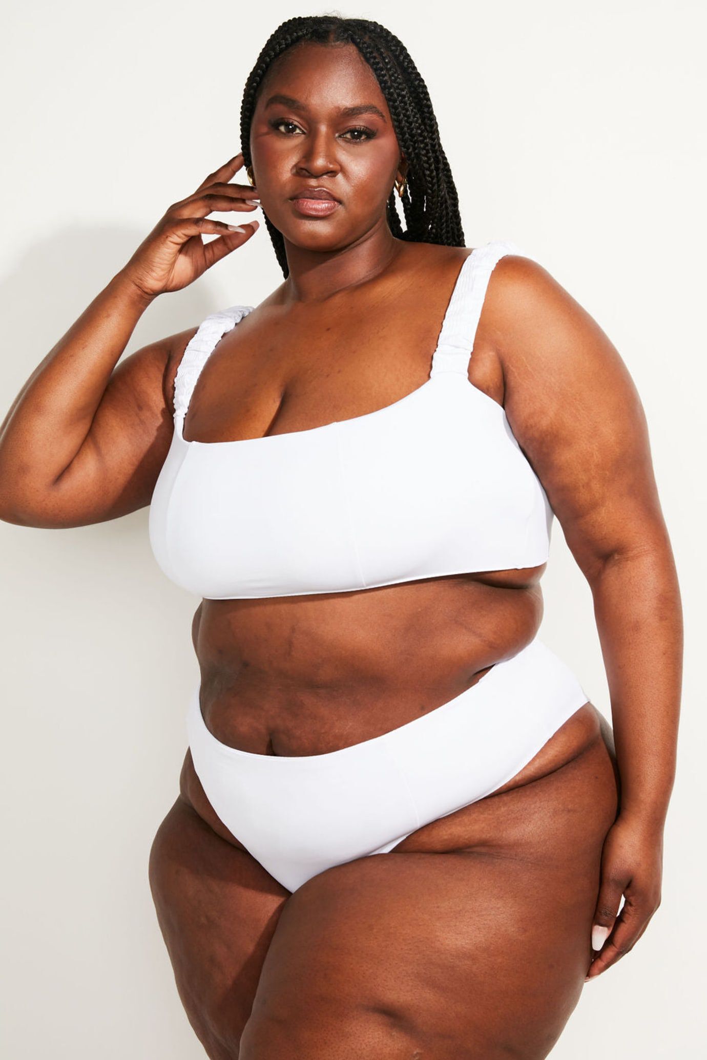 Current Top II, White Rib Knit / White, alternate image number 1