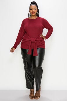AMY WAIST TIE SWEATER