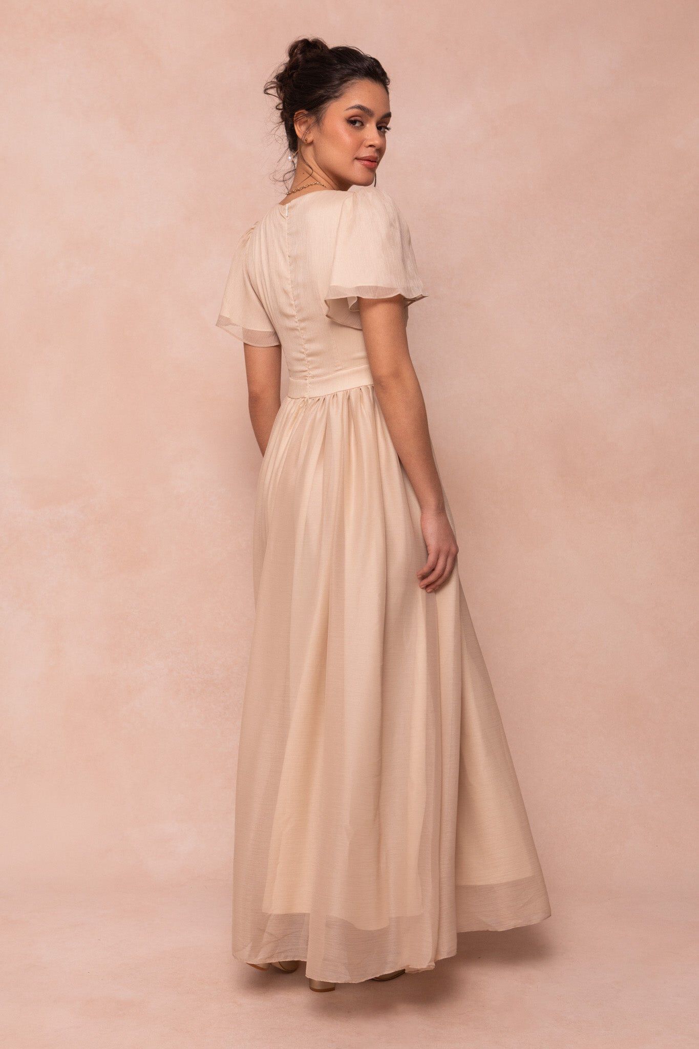 Abbie Dress, Champagne / Beige, alternate image number 2
