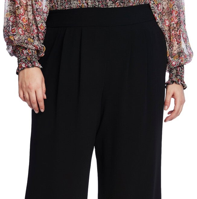 1.STATE Women's  Crepe Cropped Wide Leg Pants Black  2X, , alternate image number 4