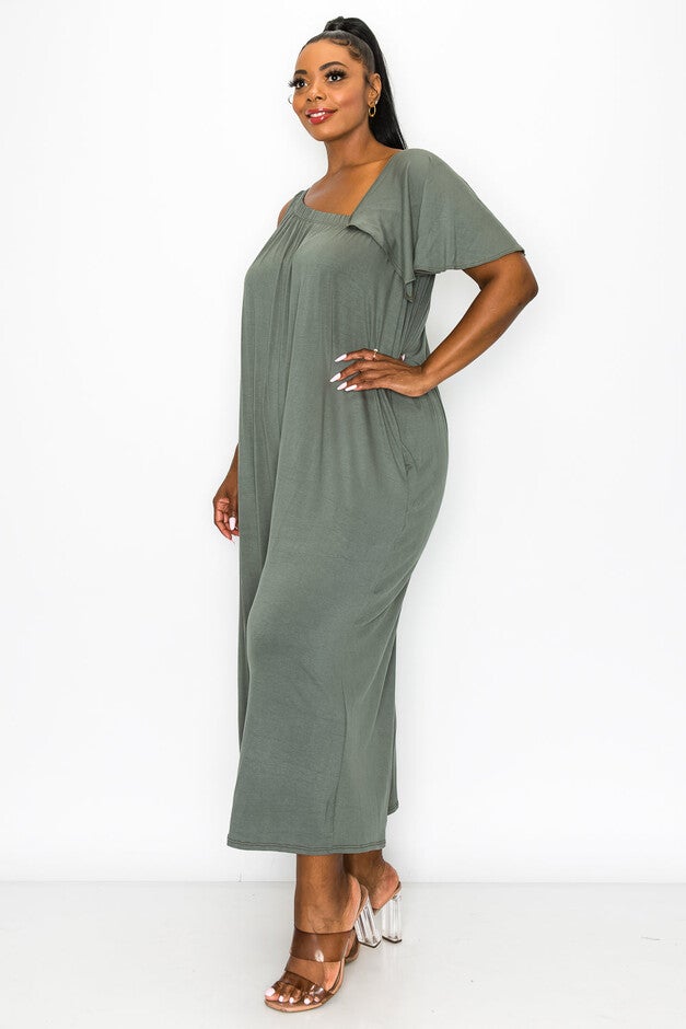 WILLOW WIDE-LEGGED POCKET JUMPSUIT, Lt Olive / Olive Green, hi-res image number 0