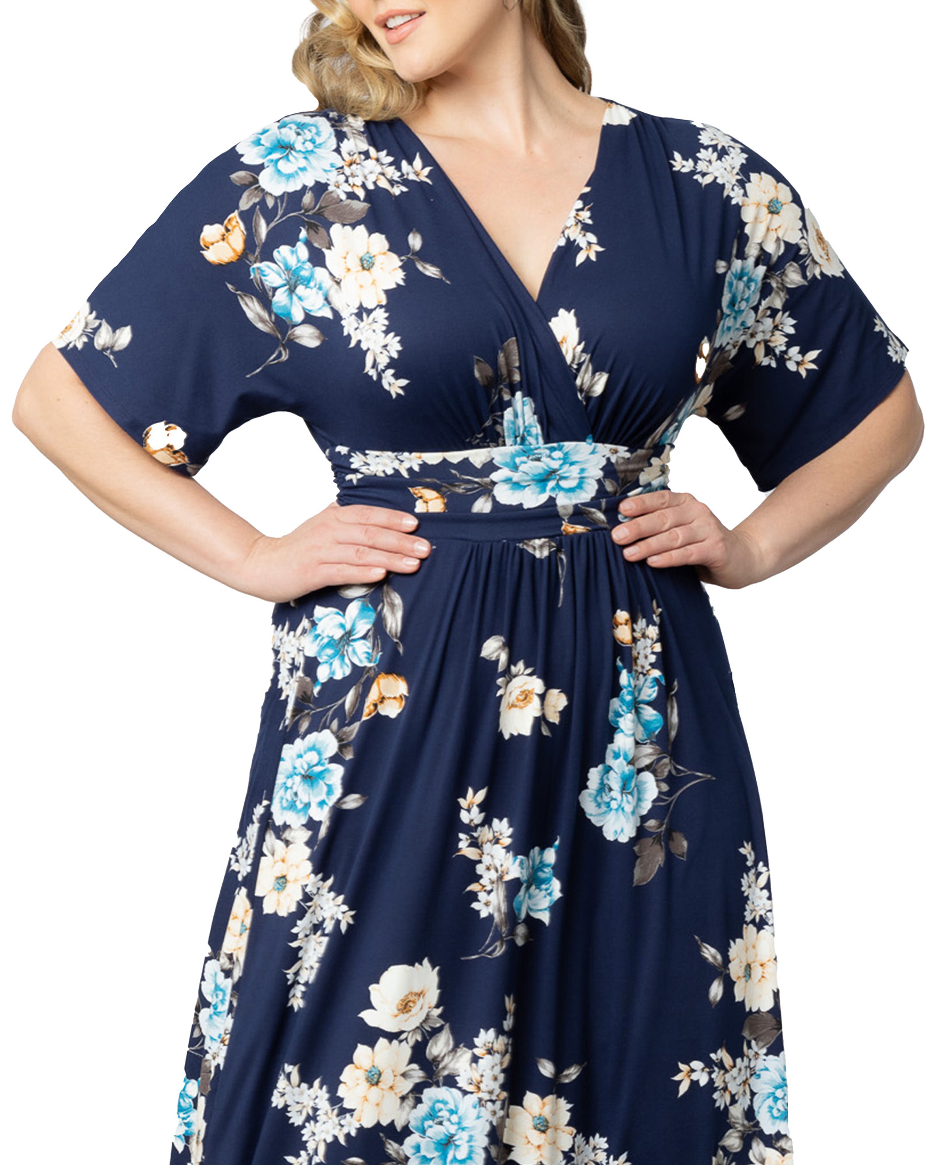 Vienna Maxi Dress, NAVY FLORAL PRINT / Navy, alternate image number 2