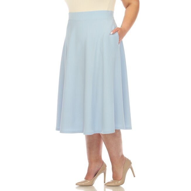 Flared Midi Skirt with Pockets, , alternate image number null