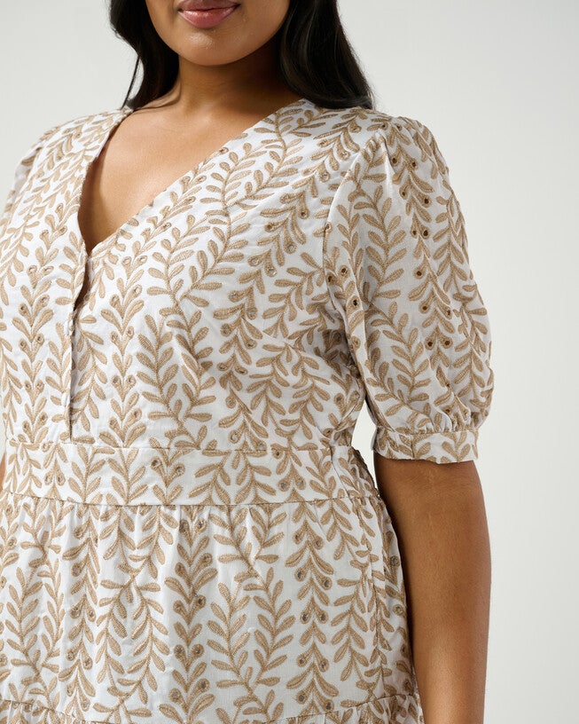 La Croisette Cotton Mini Dress, SandMilk / Beige, alternate image number 4