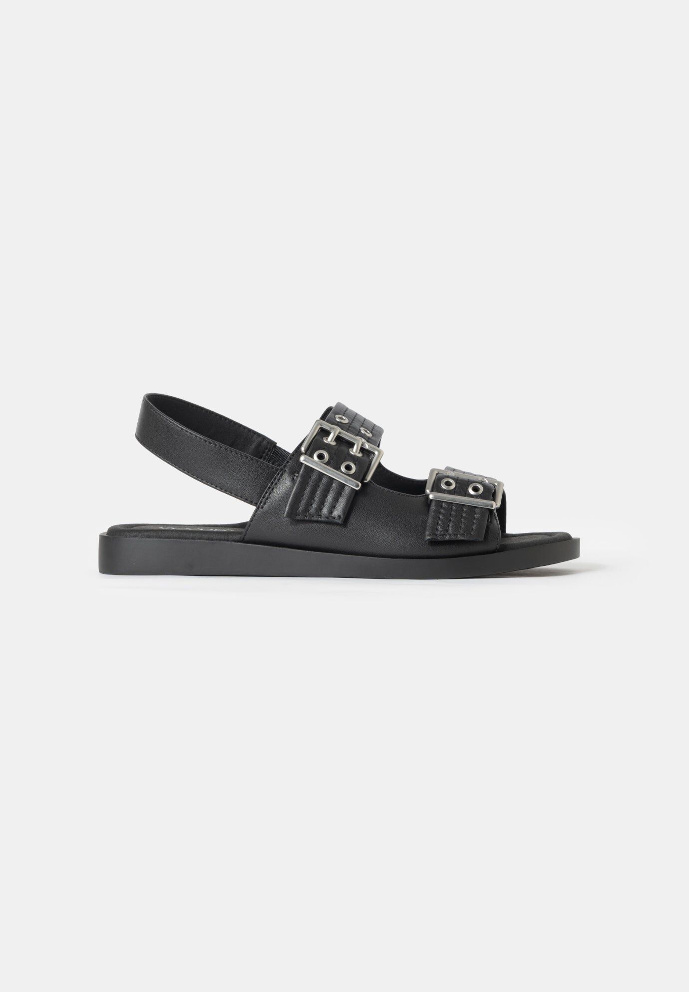 Roxette Double-Strap Mini-Wedge Slides, Black / Black, hi-res image number 0