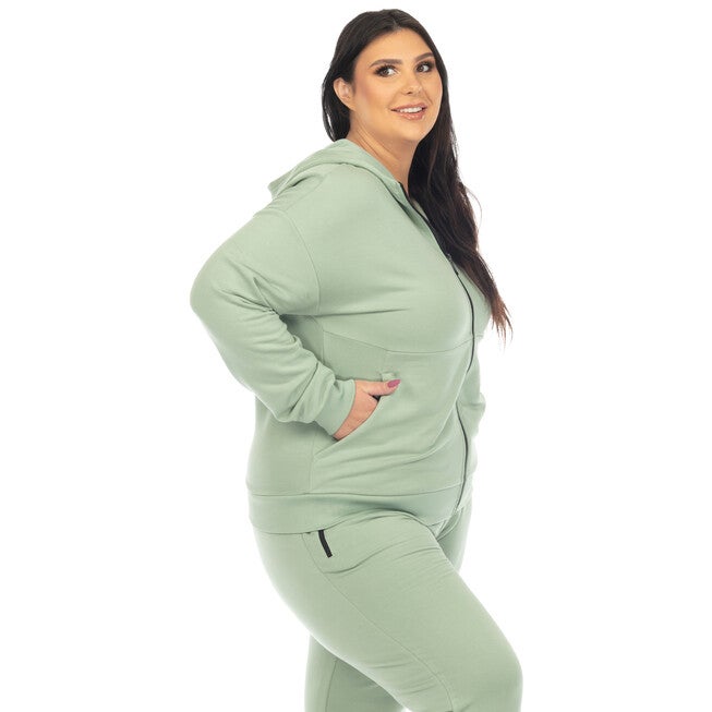 Two Piece Fleece Tracksuit Set, Sage / Sage Green, alternate image number null