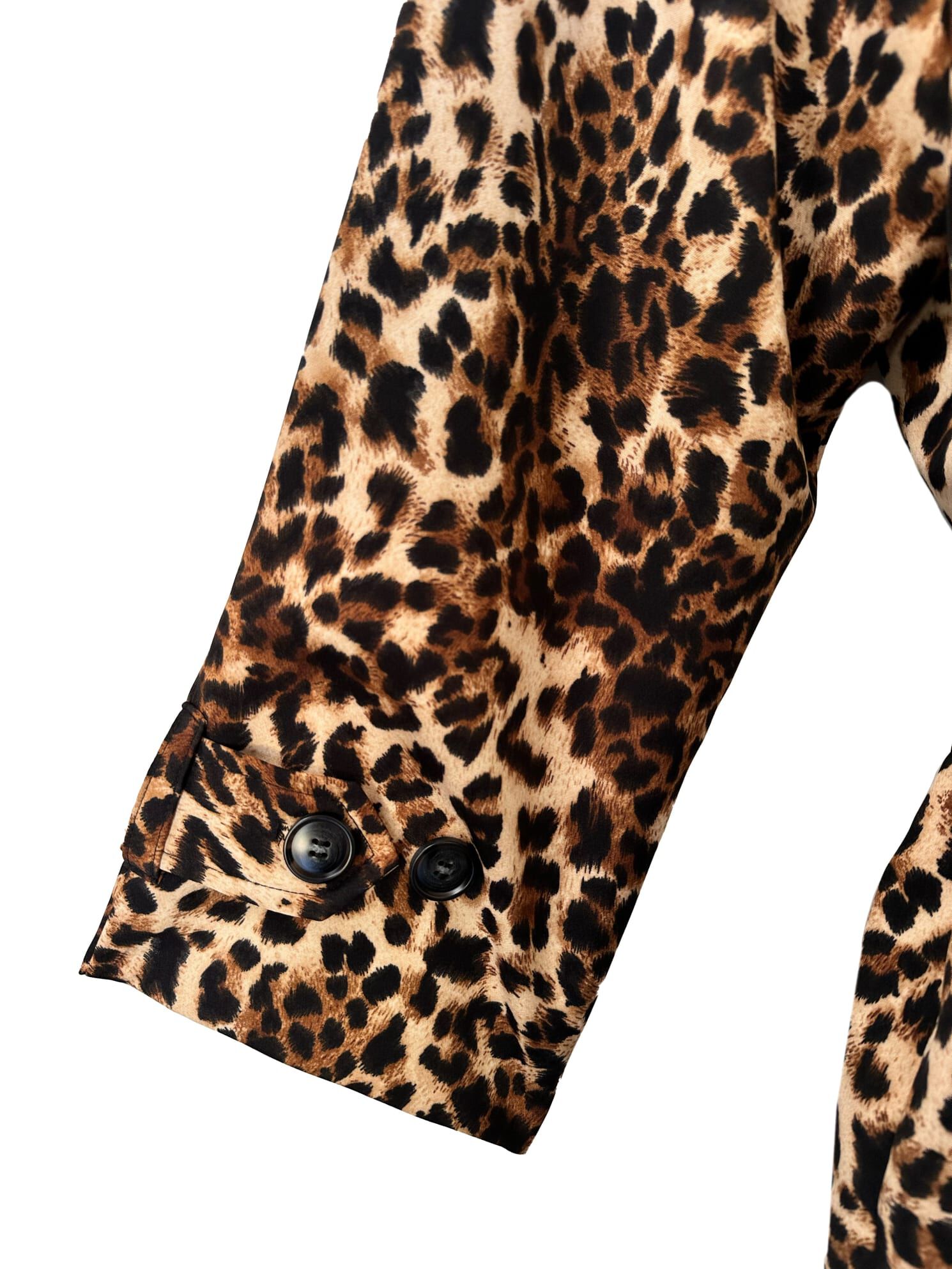 Aria Double Breasted Trench, Leopard / Brown, alternate image number 4