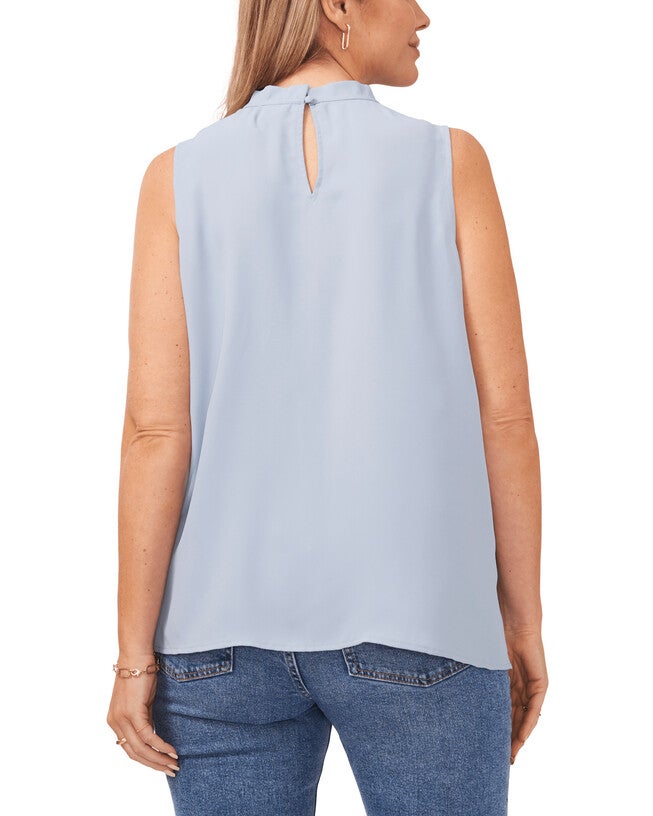 Vanessa Pleat Neck Blouse, , alternate image number null