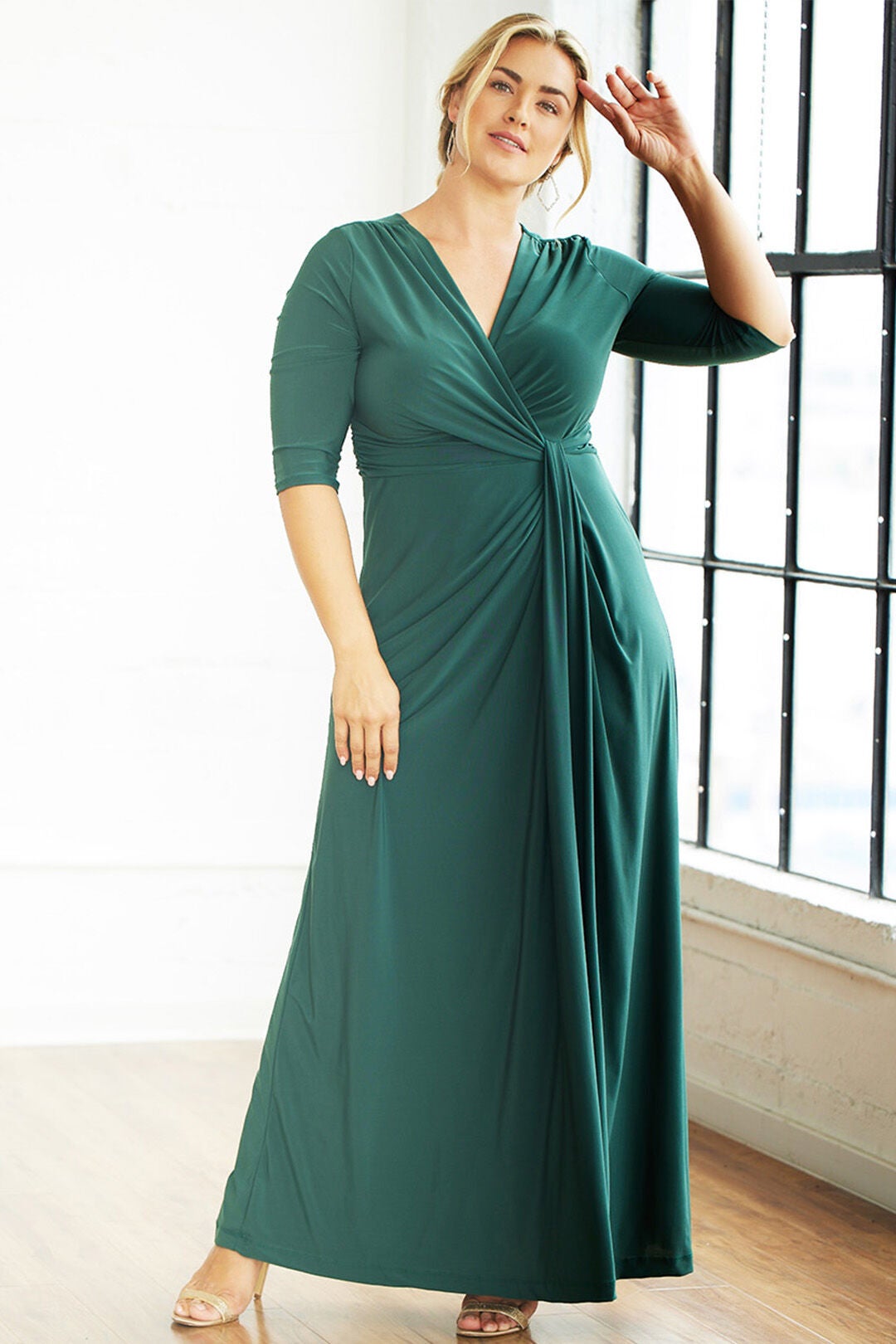 Evening Romance Gown, HUNTER GREEN / Hunter Green, alternate image number 5