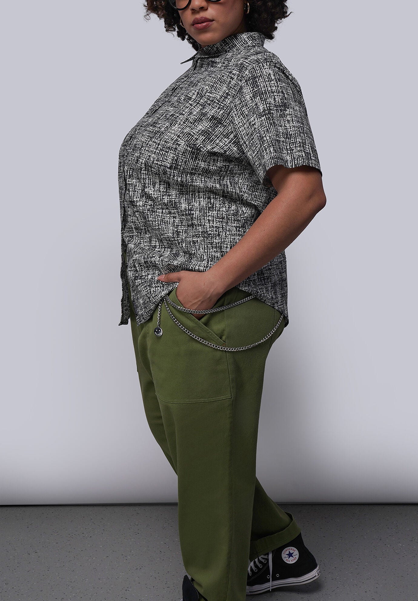 The Essential Button Up, WEAVE WHITE / White, alternate image number 1