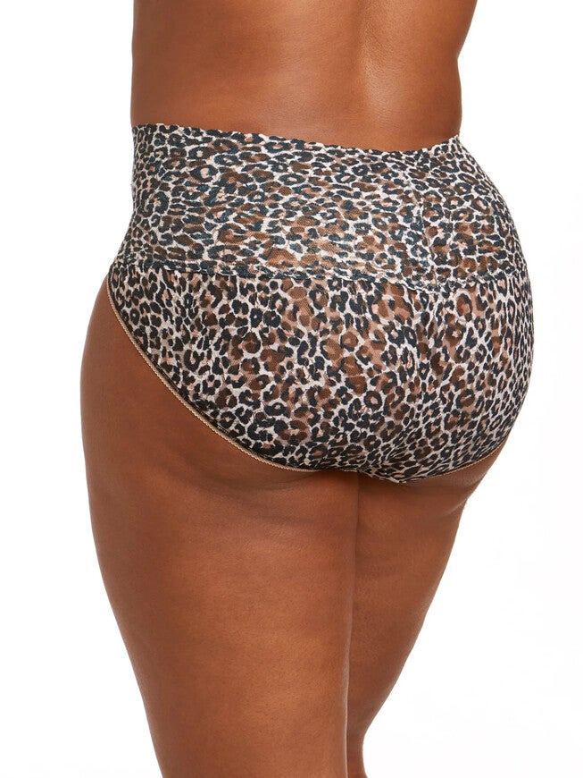 PLUS SIZE RETRO V-KINI, BRBKBROWNBLACK / Beige, alternate image number 1