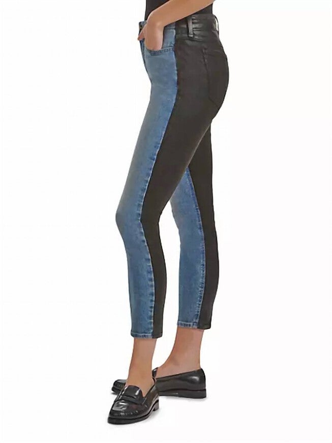 50/50 ANKLE SKINNY JEAN IN HEATHERMIST/BLK, , alternate image number 5