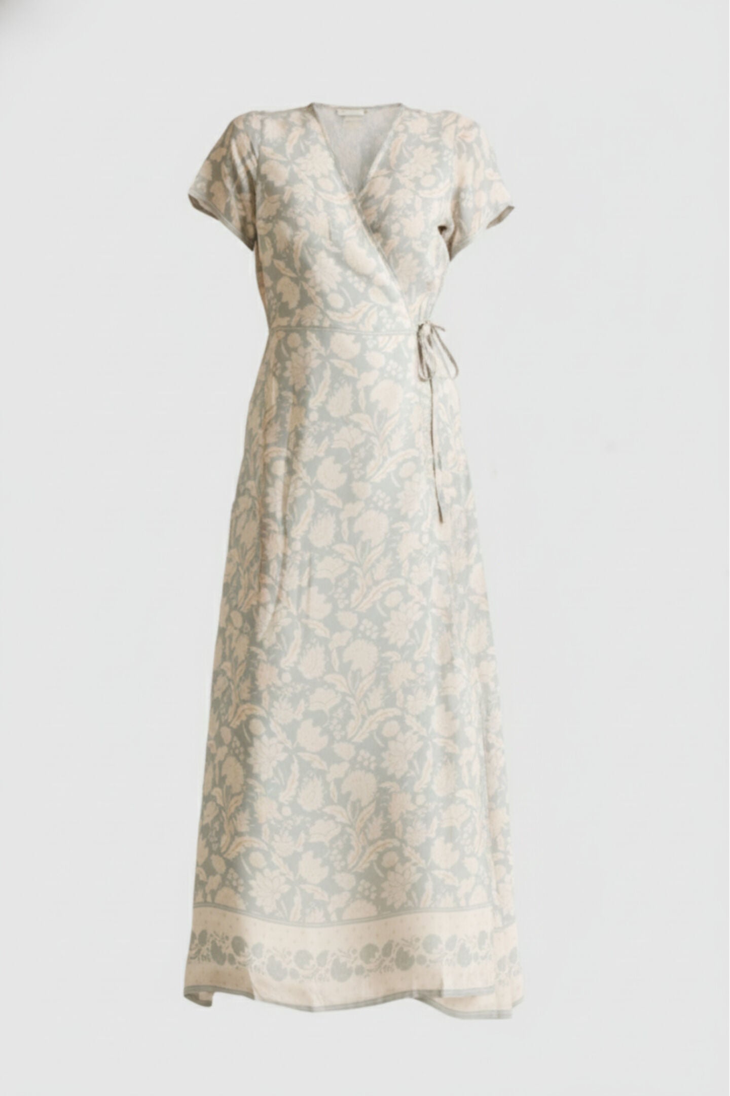 Maxi Wrap Dress in Blue Florals, C14  Vintage bouquet blue / Light Blue, alternate image number 6