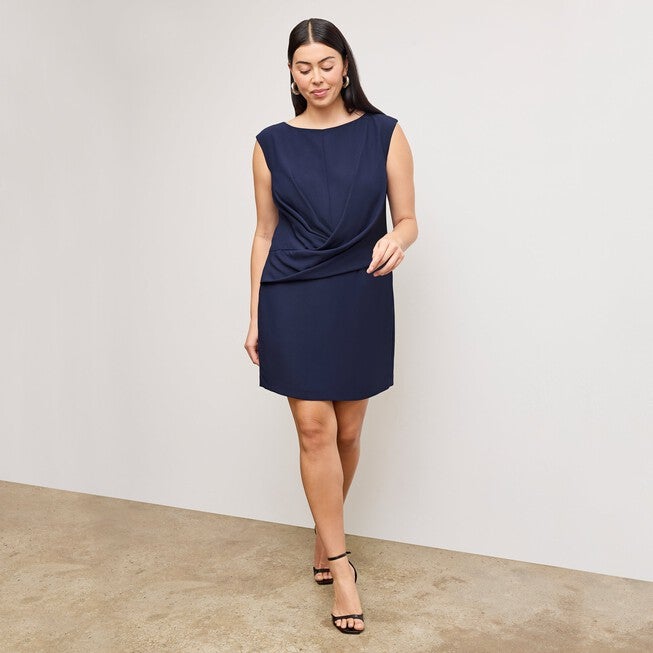 Lynda Criss-Cross Dress - Eco Soft Wave, Soft Navy / Navy, alternate image number 4